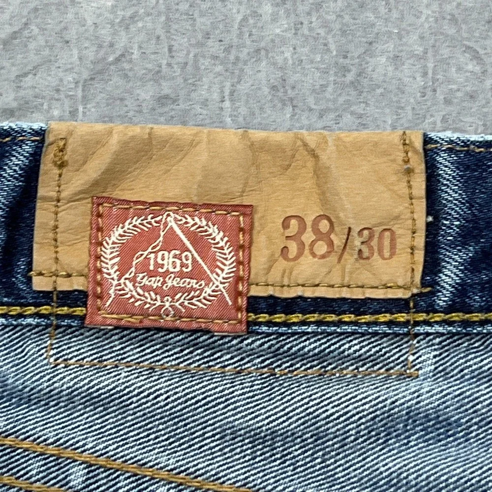 Gap 1969 Jeans Mens 38x30 Standard Fit 54023 Blue Medium‎ Authentic Wash Denim
